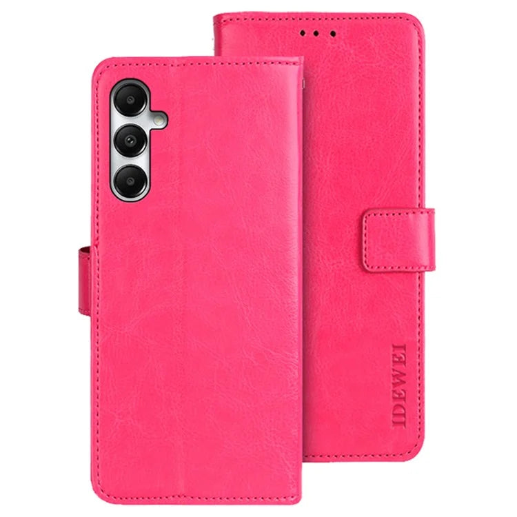IDEWEI For Samsung Galaxy S23 FE Crazy Horse Pattern Leather Case