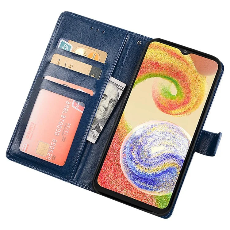IDEWEI For Samsung Galaxy S23 FE Phone Case Leather Flip Cover with Stand and Photo Slot