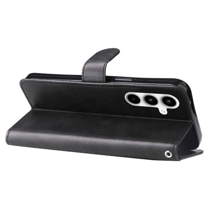 For Samsung Galaxy A35 5G Leather Case Calfskin Zipper Wallet