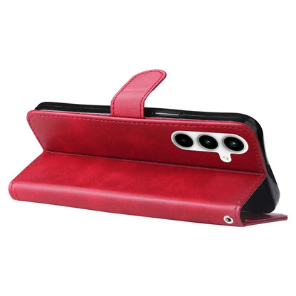 For Samsung Galaxy A35 5G Leather Case Calfskin Zipper Wallet