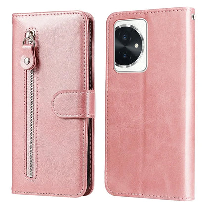 For Honor 100 5G Zipper Phone Case Calfskin Texture Wallet Phone Cover