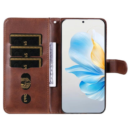 For Honor 100 5G Zipper Phone Case Calfskin Texture Wallet Phone Cover