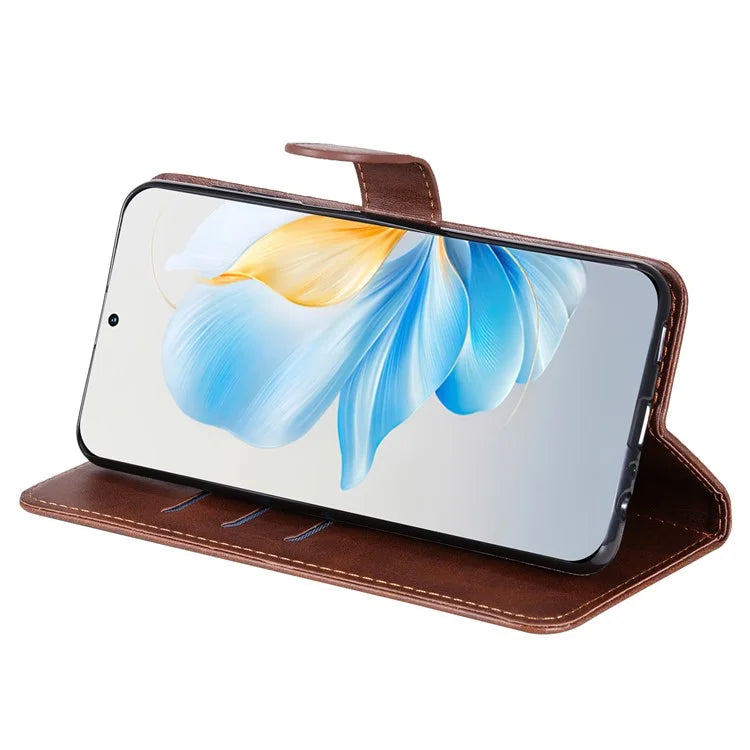 For Honor 100 5G Zipper Phone Case Calfskin Texture Wallet Phone Cover