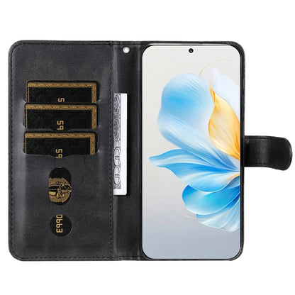 For Honor 100 5G Zipper Phone Case Calfskin Texture Wallet Phone Cover