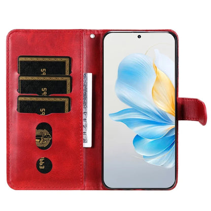 For Honor 100 5G Zipper Phone Case Calfskin Texture Wallet Phone Cover