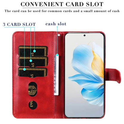 For Honor 100 5G Zipper Phone Case Calfskin Texture Wallet Phone Cover