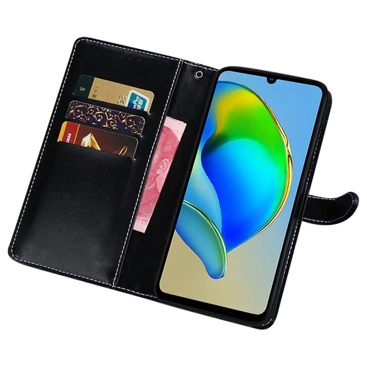 IDEWEI For ZTE Blade A73 Leather Case Crocodile Texture Wallet Stand