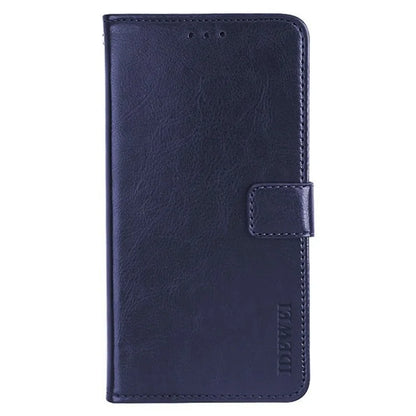IDEWEI For ZTE Blade A73 Leather Flip Case Crazy Horse Texture Wallet Stand