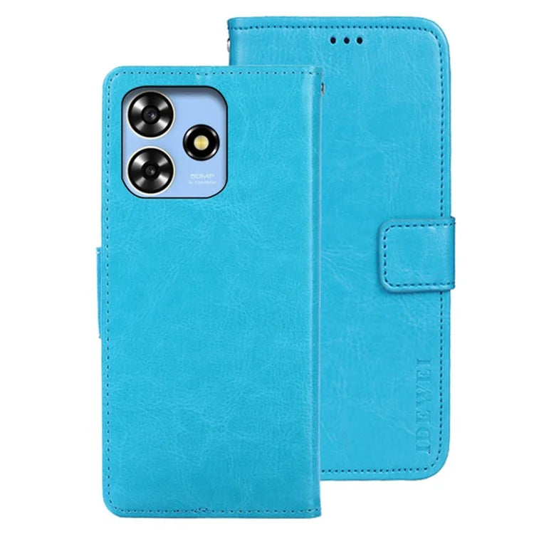 IDEWEI For ZTE Blade A73 Leather Flip Case Crazy Horse Texture Wallet Stand