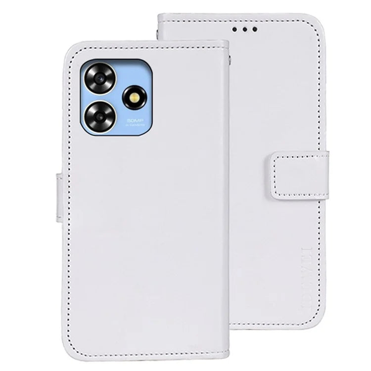 IDEWEI For ZTE Blade A73 Leather Flip Case Crazy Horse Texture Wallet Stand