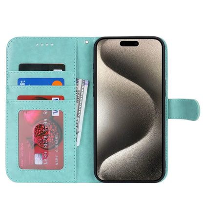 For iPhone 15 Pro Max R61 Texture Wallet Case Leather Phone Cover