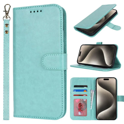 For iPhone 15 Pro Max R61 Texture Wallet Case Leather Phone Cover