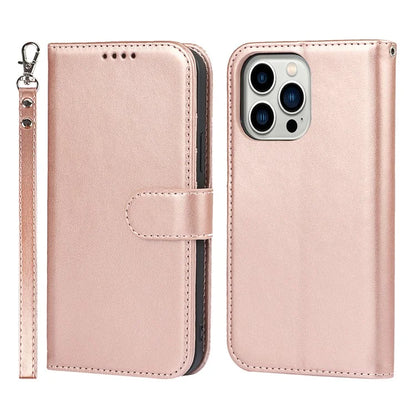 For iPhone 15 Pro Max R61 Texture Wallet Case Leather Phone Cover