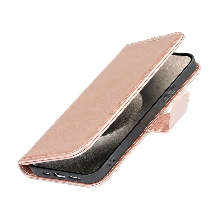 For iPhone 15 Pro Max R61 Texture Wallet Case Leather Phone Cover
