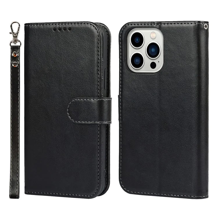 For iPhone 15 Pro Max R61 Texture Wallet Case Leather Phone Cover