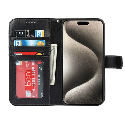 For iPhone 15 Pro Max R61 Texture Wallet Case Leather Phone Cover