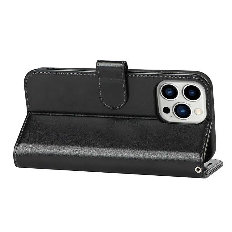 For iPhone 15 Pro Max R61 Texture Wallet Case Leather Phone Cover
