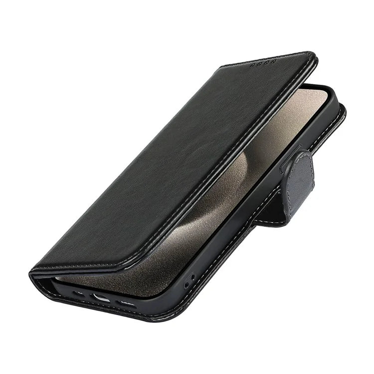 For iPhone 15 Pro Max R61 Texture Wallet Case Leather Phone Cover
