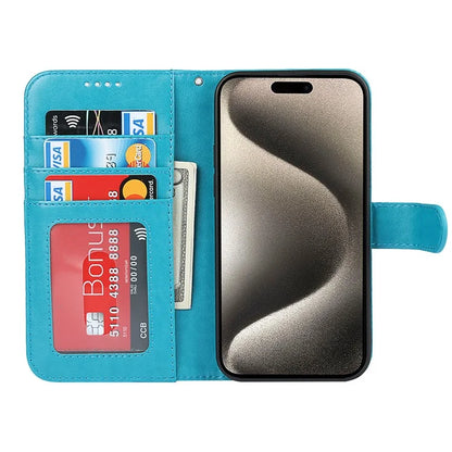 For iPhone 15 Pro Max R61 Texture Wallet Case Leather Phone Cover