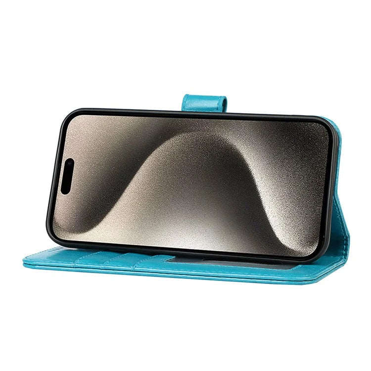 For iPhone 15 Pro Max R61 Texture Wallet Case Leather Phone Cover