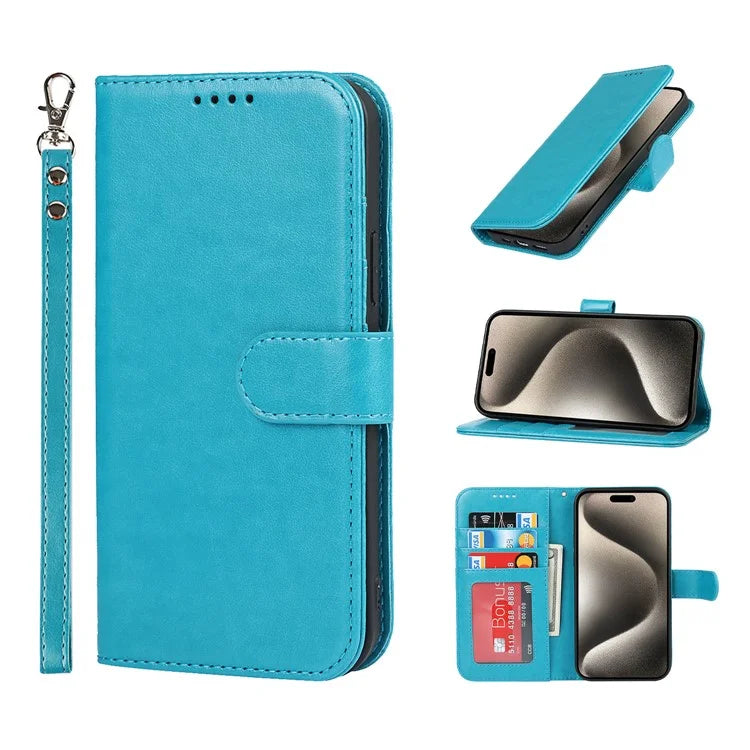 For iPhone 15 Pro Max R61 Texture Wallet Case Leather Phone Cover