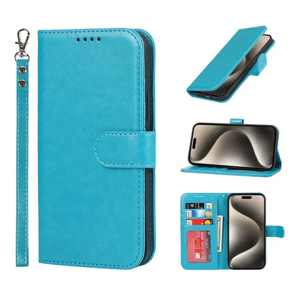 For iPhone 15 Pro Max R61 Texture Wallet Case Leather Phone Cover