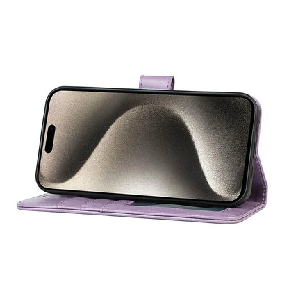For iPhone 15 Pro Max R61 Texture Wallet Case Leather Phone Cover