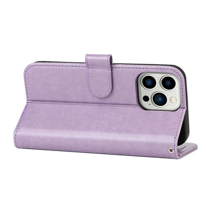 For iPhone 15 Pro Max R61 Texture Wallet Case Leather Phone Cover