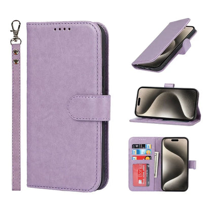 For iPhone 15 Pro Max R61 Texture Wallet Case Leather Phone Cover
