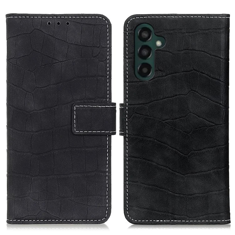 For Samsung Galaxy A55 5G Crocodile Texture Leather Case Stand Wallet
