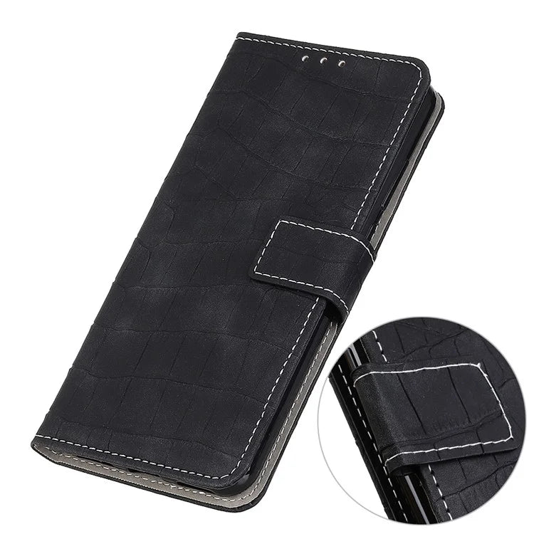For Samsung Galaxy A55 5G Crocodile Texture Leather Case Stand Wallet