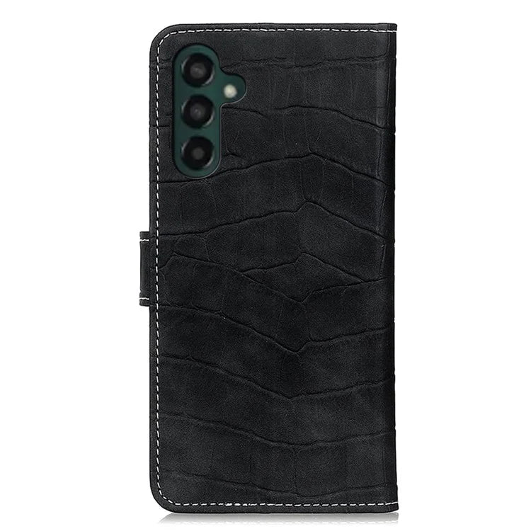 For Samsung Galaxy A55 5G Crocodile Texture Leather Case Stand Wallet