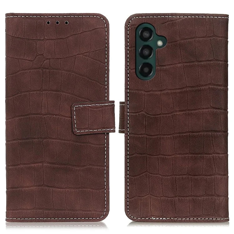 For Samsung Galaxy A55 5G Crocodile Texture Leather Case Stand Wallet