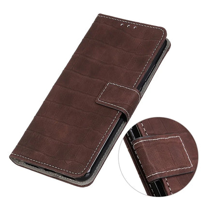For Samsung Galaxy A55 5G Crocodile Texture Leather Case Stand Wallet