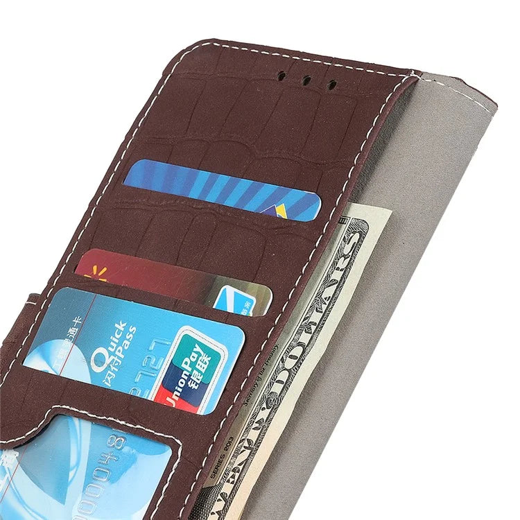 For Samsung Galaxy A55 5G Crocodile Texture Leather Case Stand Wallet