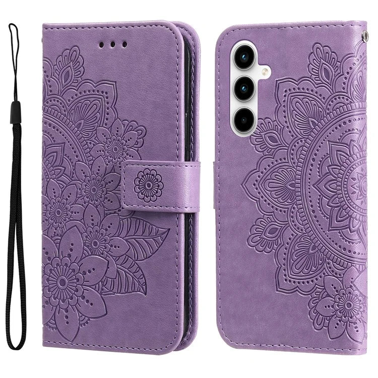 For Samsung Galaxy A35 5G Leather Case Blossoming Flower Wallet Cover