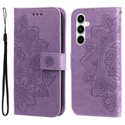 For Samsung Galaxy A35 5G Leather Case Blossoming Flower Wallet Cover
