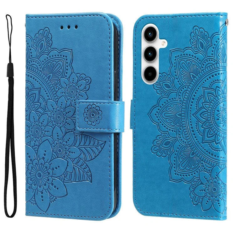 For Samsung Galaxy A35 5G Leather Case Blossoming Flower Wallet Cover