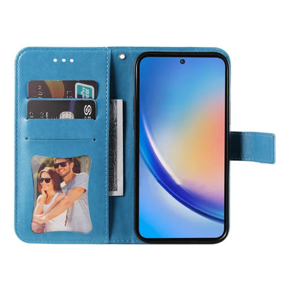 For Samsung Galaxy A35 5G Leather Case Blossoming Flower Wallet Cover