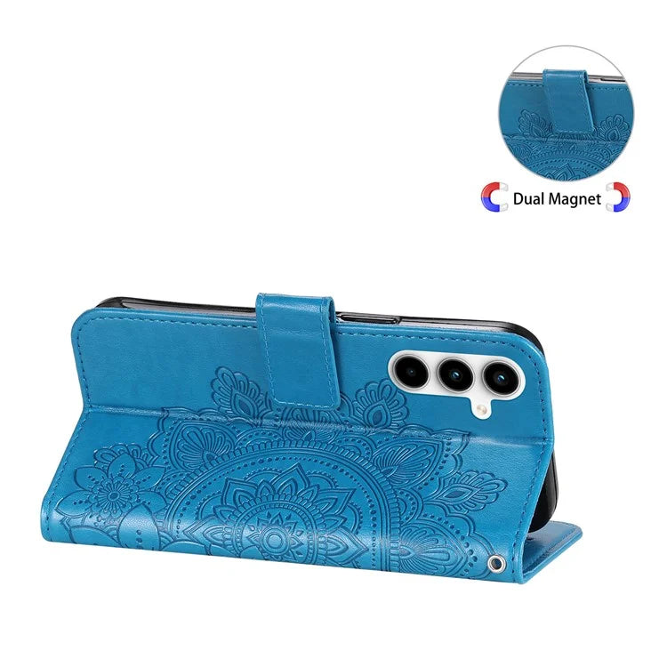 For Samsung Galaxy A35 5G Leather Case Blossoming Flower Wallet Cover