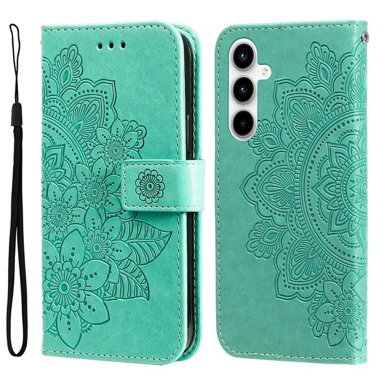 For Samsung Galaxy A35 5G Leather Case Blossoming Flower Wallet Cover