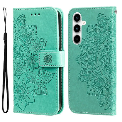 For Samsung Galaxy A35 5G Leather Case Blossoming Flower Wallet Cover