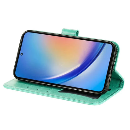 For Samsung Galaxy A35 5G Leather Case Blossoming Flower Wallet Cover
