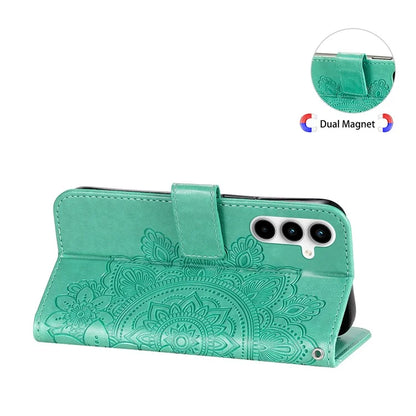 For Samsung Galaxy A35 5G Leather Case Blossoming Flower Wallet Cover