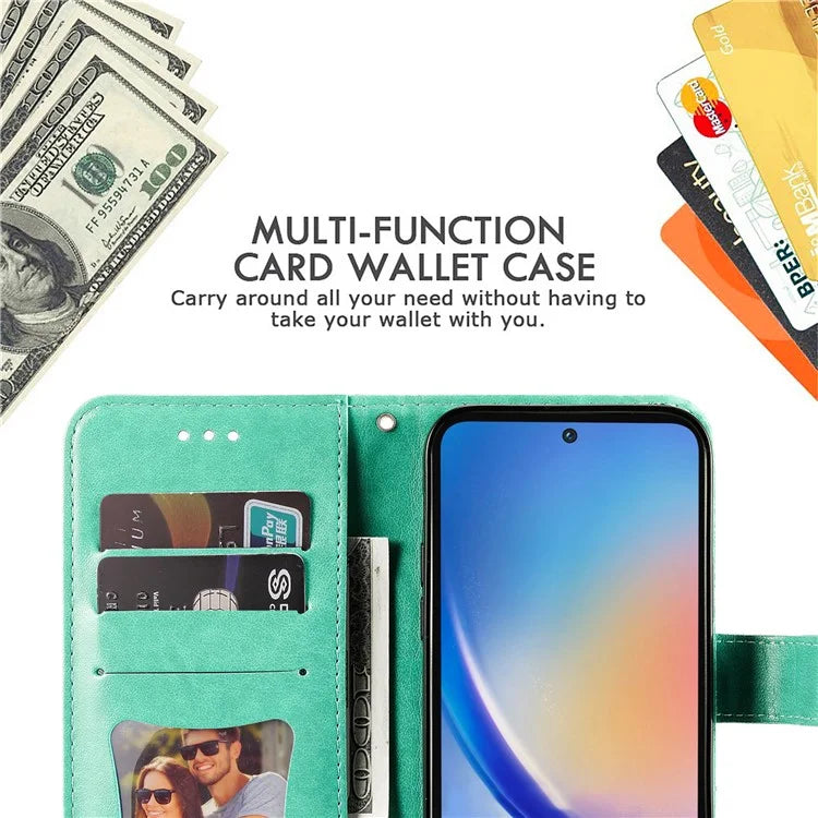 For Samsung Galaxy A35 5G Leather Case Blossoming Flower Wallet Cover