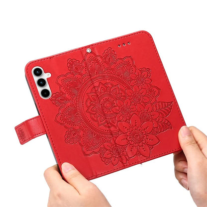 For Samsung Galaxy A35 5G Leather Case Blossoming Flower Wallet Cover