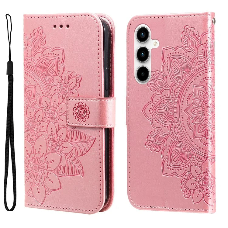 For Samsung Galaxy A35 5G Leather Case Blossoming Flower Wallet Cover