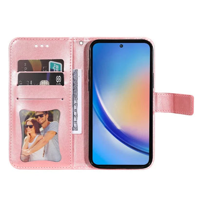 For Samsung Galaxy A35 5G Leather Case Blossoming Flower Wallet Cover
