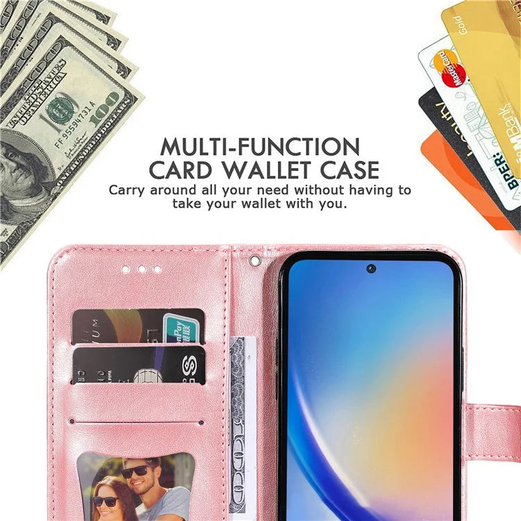 For Samsung Galaxy A35 5G Leather Case Blossoming Flower Wallet Cover