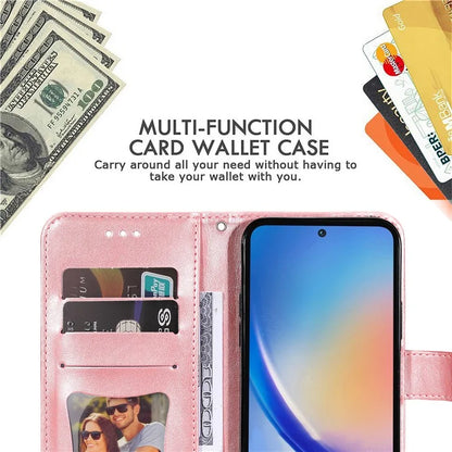 For Samsung Galaxy A35 5G Leather Case Blossoming Flower Wallet Cover